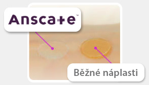 Neviditelná náplast AnsCare oproti bežným náplastem